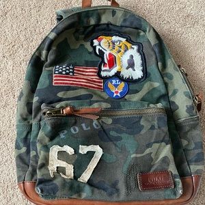 RL camo patch backpack